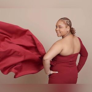 Emily One-Shoulder Pleated Asymmetric Mini Dress